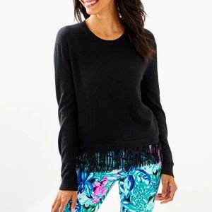 Lilly Pulitzer Sweater Women Size XXS  Black Long Sleeve Marguerite Pullover